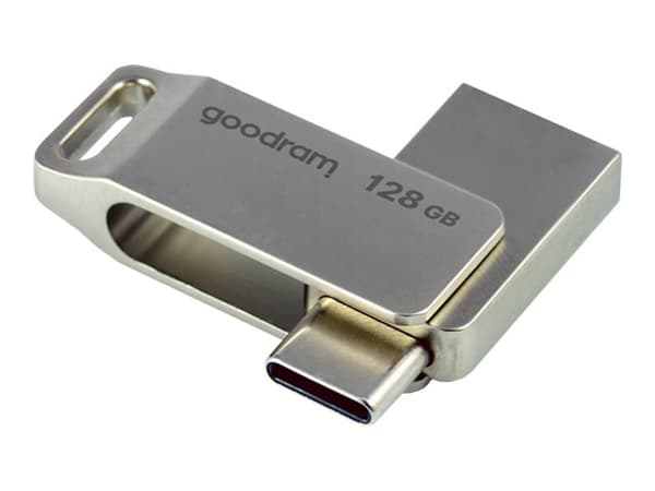 GOODRAM ODA3 - USB-minnepinne - 128 GB - USB 3.2 Gen 1 / USB-C Sølv