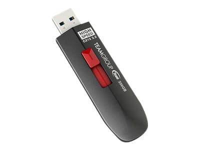 Team C212 - USB-flashstasjon - 256 GB - USB-C 3.2 Gen 2 - svart Sort