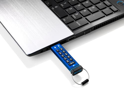 iStorage datAshur PRO - USB-flashstasjon - kryptert - 128 GB - USB 3.0 - FIPS 140-2 Level 3
