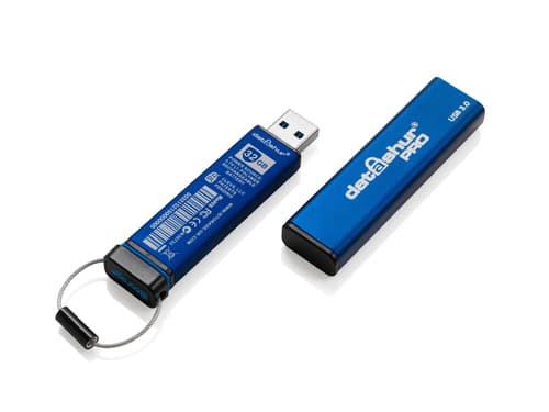 iStorage datAshur PRO - USB-flashstasjon - kryptert - 128 GB - USB 3.0 - FIPS 140-2 Level 3