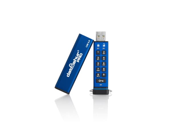 iStorage datAshur PRO - USB-flashstasjon - kryptert - 128 GB - USB 3.0 - FIPS 140-2 Level 3