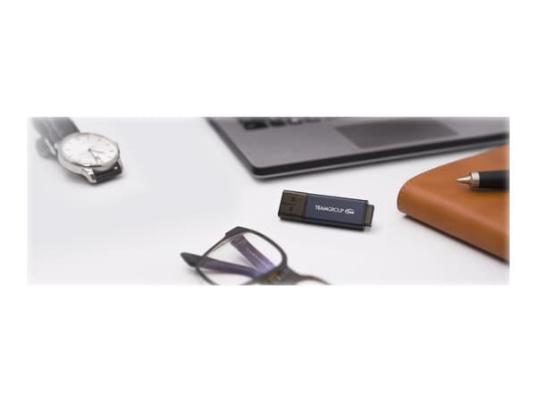 Team C211 - USB flash-enhet - 64 GB - USB 3.2 Gen 1 - blå, grå