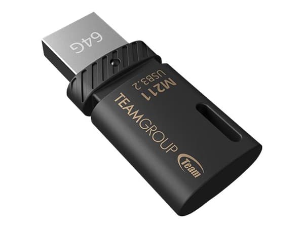 Team M211 - USB flash-enhet - 64 GB - USB 3.2 Gen 1 / USB-C - svart