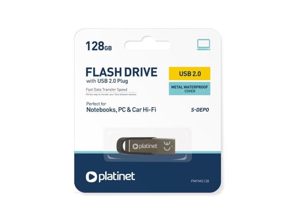 Platinet PLATINET PLATINET PENDRIVE USB 2.0 S-Depo 128GB METAL UDP WATERPROOF [45680]