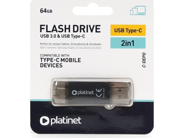 Pendrive Platinet C-DEPO, 64 GB (PMFC64B)