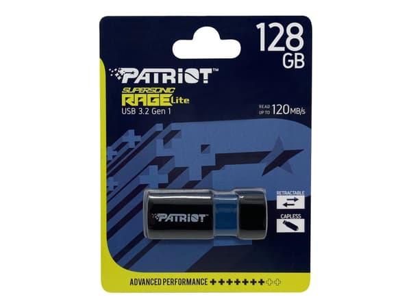 Patriot Supersonic Rage Lite - USB-flashstasjon - 128 GB - USB 3.2 Gen 1