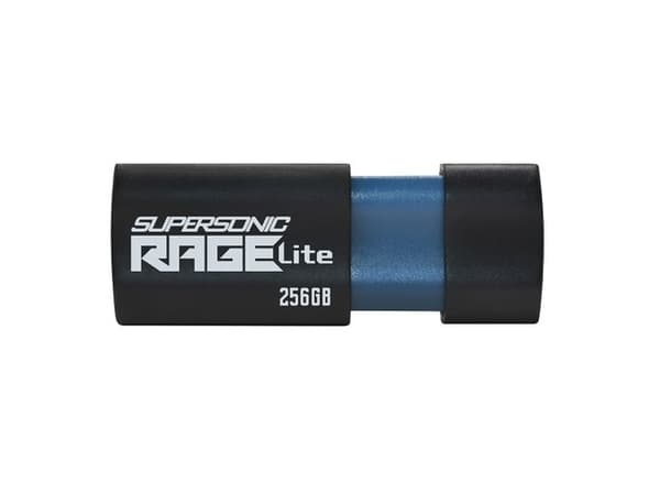 Patriot Supersonic Rage Lite - USB-flashstasjon - 256 GB Sort, Blå