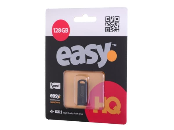 IMRO USB 2.0 EASY/128GB USB - 128 GB, 128 GB, USB Type-A, 2.0, Utan skyddshatt, Svart