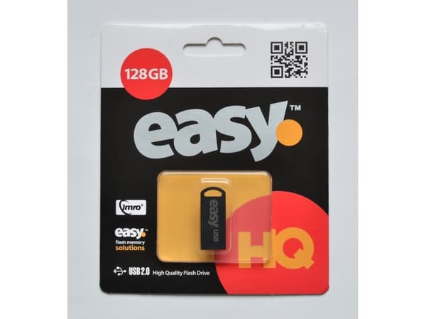 IMRO USB 2.0 EASY/128GB USB - 128 GB, 128 GB, USB Type-A, 2.0, Uten lokk, Sort