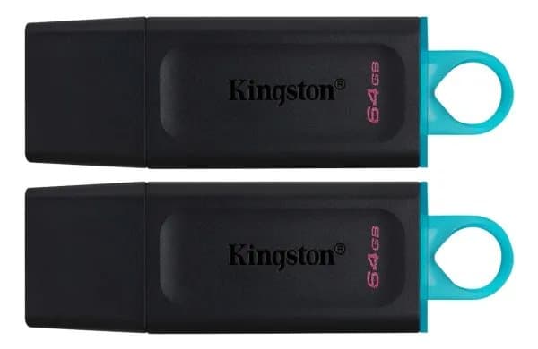 Kingston | DataTraveler Exodia - USB flashdrive - 64 GB - USB 3.2 Gen 1 musta, Turkoosi