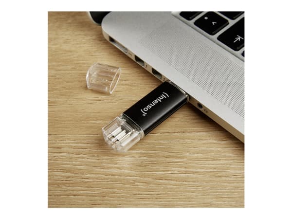 Intenso Twist Line - USB flash-enhet - 64 GB - USB 3.2 Gen 1 / USB-C - antracit