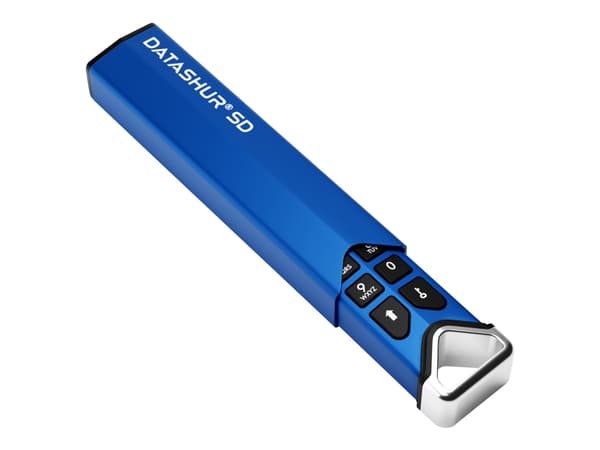 iStorage datAshur SD - USB flash drive with built-in microSD card reader - kryptert - USB-C 3.2 Gen 1