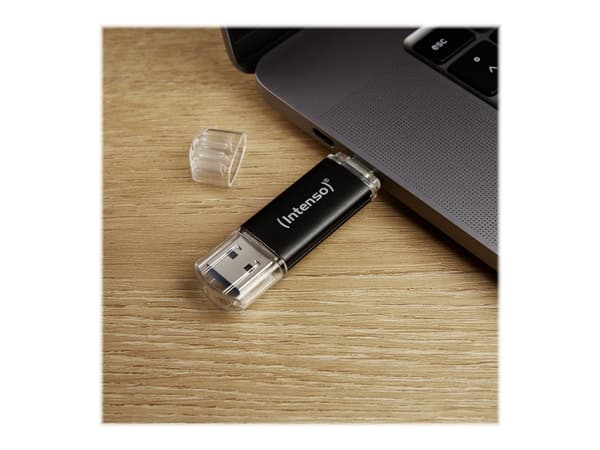 Intenso Twist Line - USB-flashstasjon - 128 GB - USB 3.2 Gen 1 / USB-C - antrasitt