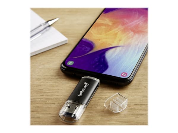 Intenso Twist Line - USB-flashstasjon - 128 GB - USB 3.2 Gen 1 / USB-C - antrasitt