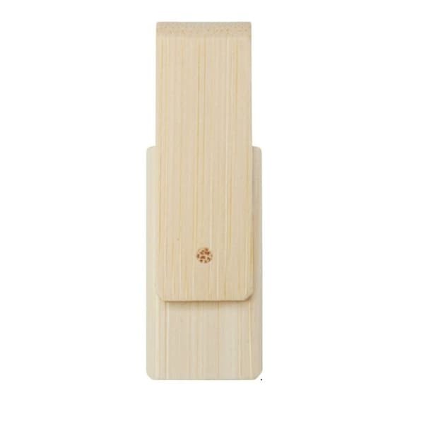 Bullet Rotate 8GB Bamboo USB Flash Drive Beige One Size