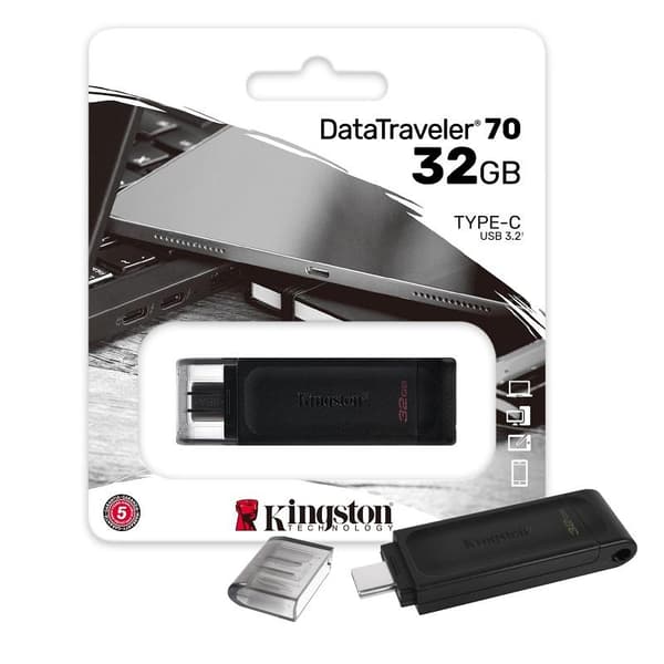 32GB Kingston DataTraveler USB-C-kontakt USB-minne musta