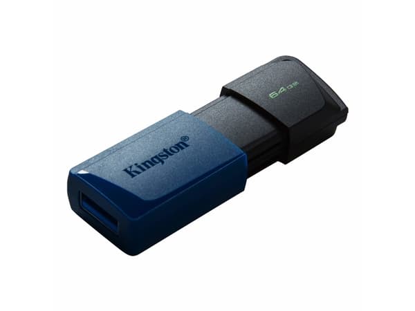 Kingston Technology DataTraveler Exodia M, 64 GB, USB A-tyyppi, 3.2 Gen 1 (3.1 Gen 1), Liuku, 10 g, Musta, Sininen musta, Sininen