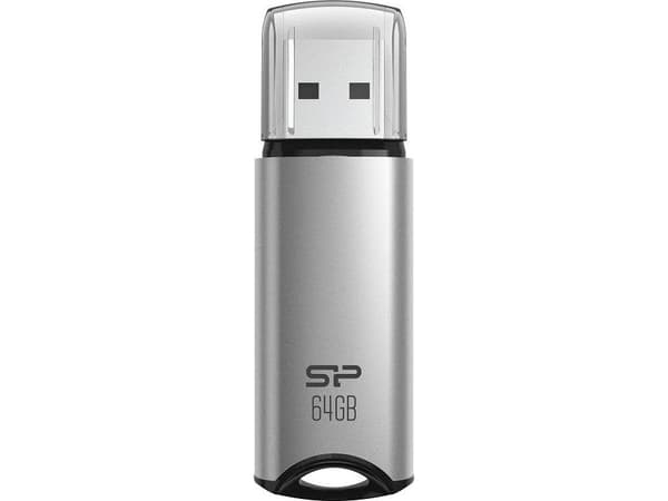 SILICON POWER Marvel M02 - USB-flashstasjon - 64 GB - USB 3.2 Gen 1 - sølv