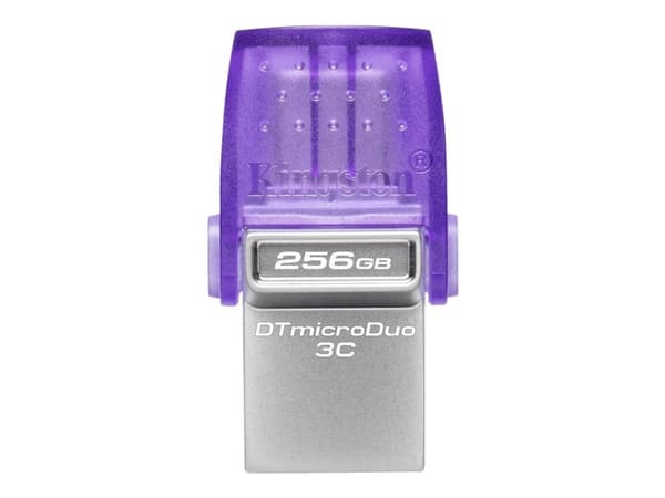 Kingston DataTraveler microDuo 3C - USB-flashstasjon - 256 GB - USB 3.2 Gen 1 / USB-C