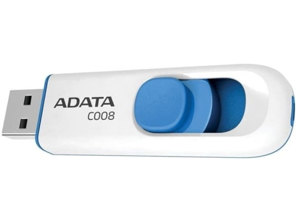 ADATA Classic Series C008 - USB flash-enhet - 32 GB - USB 2.0 - vit, blå