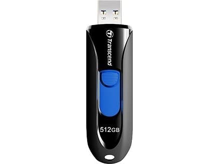 Transcend JetFlash 790 - USB-flashstasjon - 512 GB - USB 3.1 Gen 1 - hvit