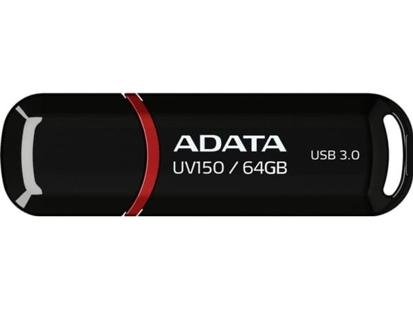 ADATA DashDrive UV150 - USB flashdrive - 64 GB - USB 3.0 - sort