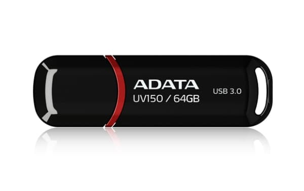 ADATA DashDrive UV150 - USB flashdrive - 64 GB - USB 3.0 - sort