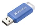 Miniatyrbild 1 av 5: Verbatim DataBar - USB flash-enhet - 64 GB - USB 2.0 - blå