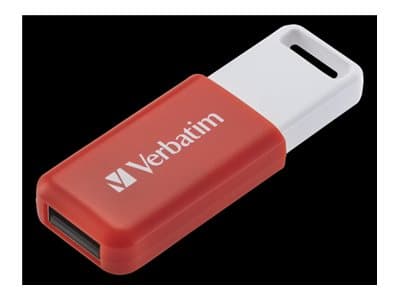 Verbatim DataBar - USB-flashstasjon - 16 GB - USB 2.0 - rød