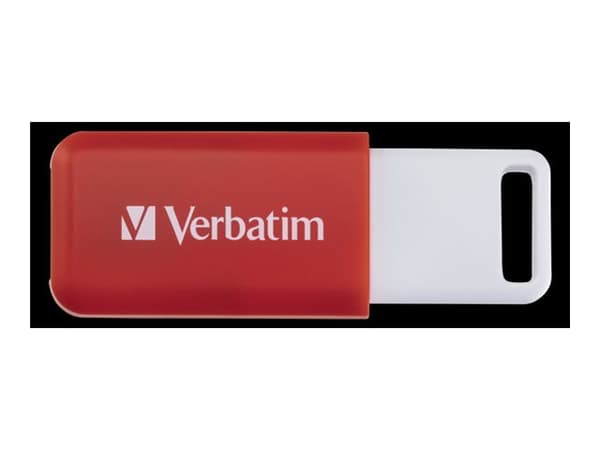 Verbatim DataBar - USB-flashstasjon - 16 GB - USB 2.0 - rød