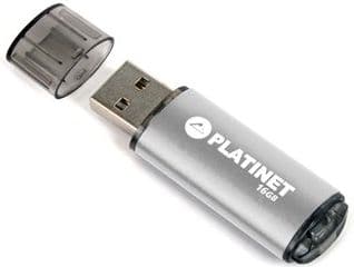 Platinet PMFE16S, 16 GB, USB Type-A, 2.0, 22 MB/s, Med lokk, Sølv