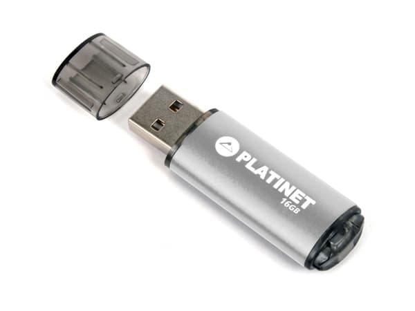 Platinet PMFE16S, 16 GB, USB Type-A, 2.0, 22 MB/s, Med lokk, Sølv Sølv