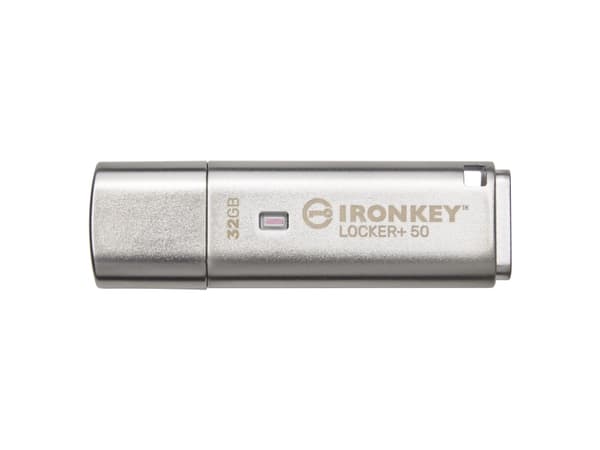 Kingston IronKey Locker+ 50 - USB-flashstasjon - kryptert - 32 GB - USB 3.2 Gen 1