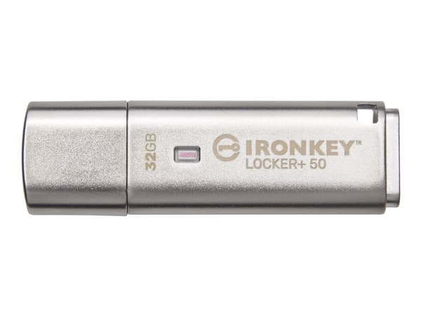 Kingston IronKey Locker+ 50 - USB-flashstasjon - kryptert - 32 GB - USB 3.2 Gen 1