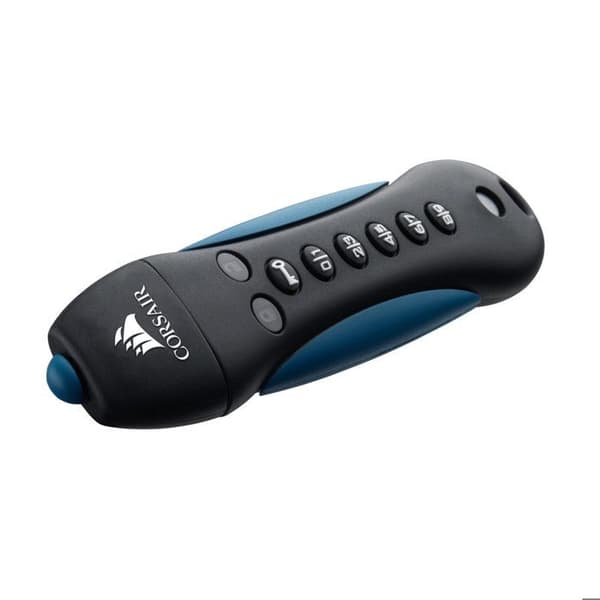 USB-minne - Corsair - Flash Padlock 3 - 128 GB - USB 3.0 - Säkerhetslösning Svart, Blå