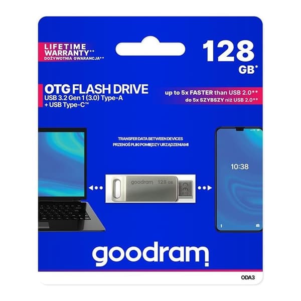 GOODRAM Pendrive 128 GB USB 3.2 Gen 1 OTG USB/USB Typ-C
