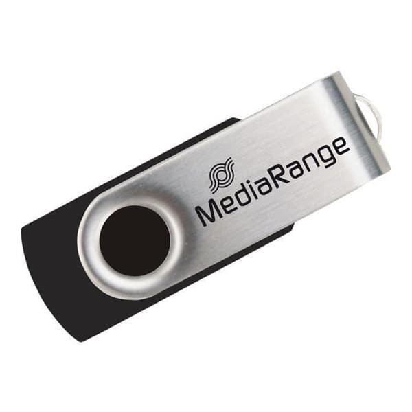 MEDIARANGE MR911 USB-nyckel - 32 GB - USB 2.0 - Läshastighet 15 MB/s Svart, Silver