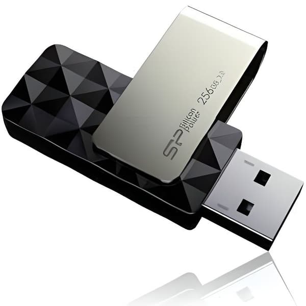 SILICON POWER USB 3.0 flash-enhet - B30 - 256 GB - Svart Svart, Silver