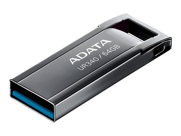 ADATA UR340 - USB-minnepinne - 64 GB - USB 3.2 Gen 1 - sortering Sort