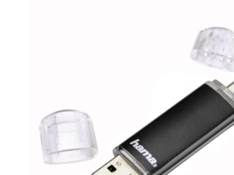 Hama Laeta Twin, 16GB, 16 GB, USB Typ-A / Micro-USB, 3.2 Gen 1 (3.1 Gen 1), 45 MB/s, Hætte, Sort
