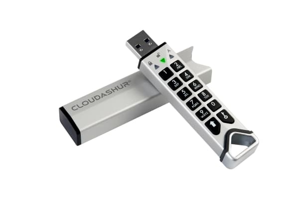 iStorage CloudAshur, 256 GB, USB Typ-A, 3.2 Gen 1 (3.1 Gen 1), Extern, 37 g, Sølv