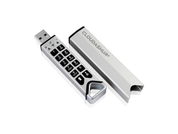 iStorage CloudAshur, 256 GB, USB Typ-A, 3.2 Gen 1 (3.1 Gen 1), Extern, 37 g, Sølv