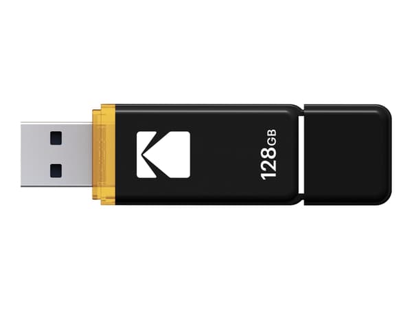 Kodak K103 - USB-flashstasjon - 128 GB - USB 3.0 - svart, gul