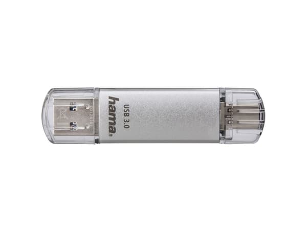 Hama C-Laeta, 32 GB, USB Type-A / USB Type-C, 3.2 Gen 1 (3.1 Gen 1), 70 MB/s, Sølv