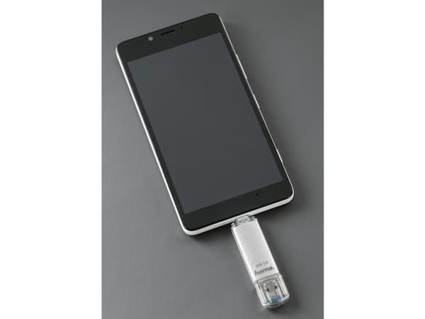 Hama C-Laeta, 128 GB, USB Type-A / USB Type-C, 3.2 Gen 1 (3.1 Gen 1), 70 MB/s, Hætte, Sølv