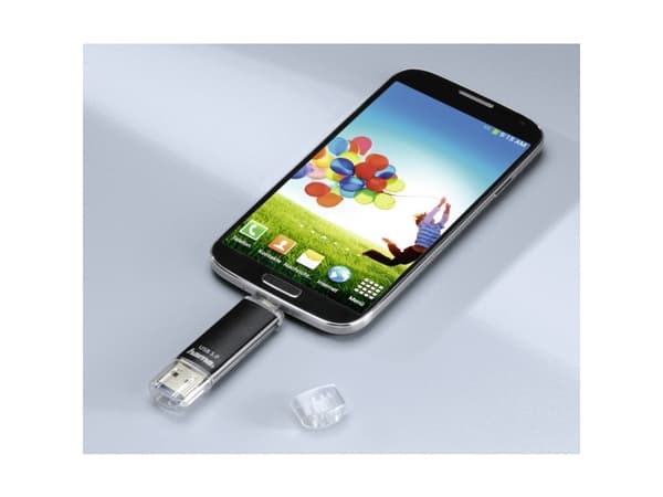 Hama Laeta Twin, 16 GB, 3.2 Gen 1 (3.1 Gen 1), 40 MB/s, Med lokk, Sort