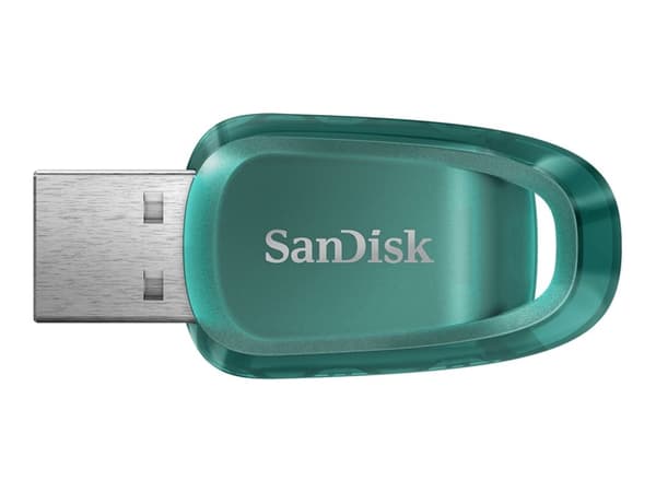 SanDisk Ultra Eco, 512 GB, USB A-tyyppi, 3.2 Gen 1 (3.1 Gen 1), 100 MB/s, Ilman suojusta, Vihreä