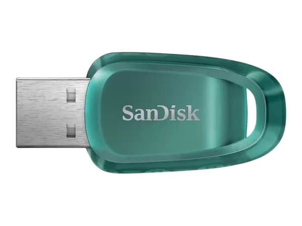 SanDisk Ultra Eco, 512 GB, USB A-tyyppi, 3.2 Gen 1 (3.1 Gen 1), 100 MB/s, Ilman suojusta, Vihreä