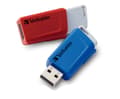 Miniatyrbillede 1 af 4: Verbatim Store N Click USB 3.0 2x 32GB Red & Blue