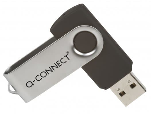 Q-CONNECT KF76970, 32 GB, USB Type-A, 3.2 Gen 1 (3.1 Gen 1), Svivel, Rustfritt stål